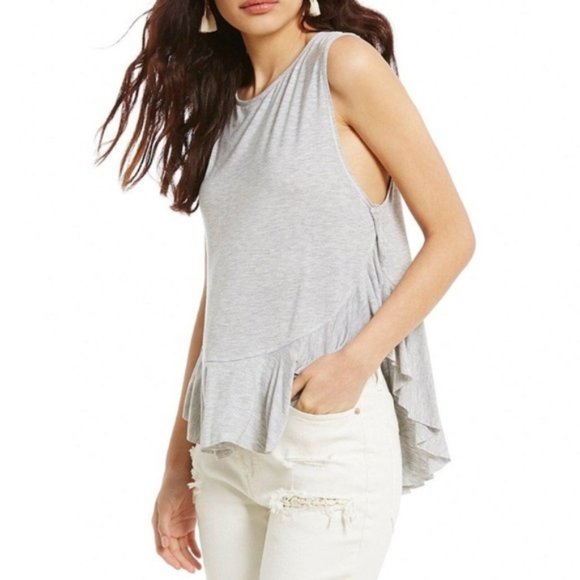 Free People Tops - Free People | Uptown Ruffle Sleeveless Tee Tank